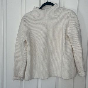 LOFT White Sweater Large Petite